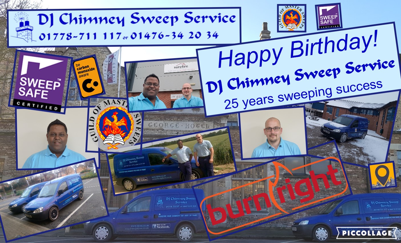 DJ Chimney Sweep Service 25th Birthday on 5th July 2018